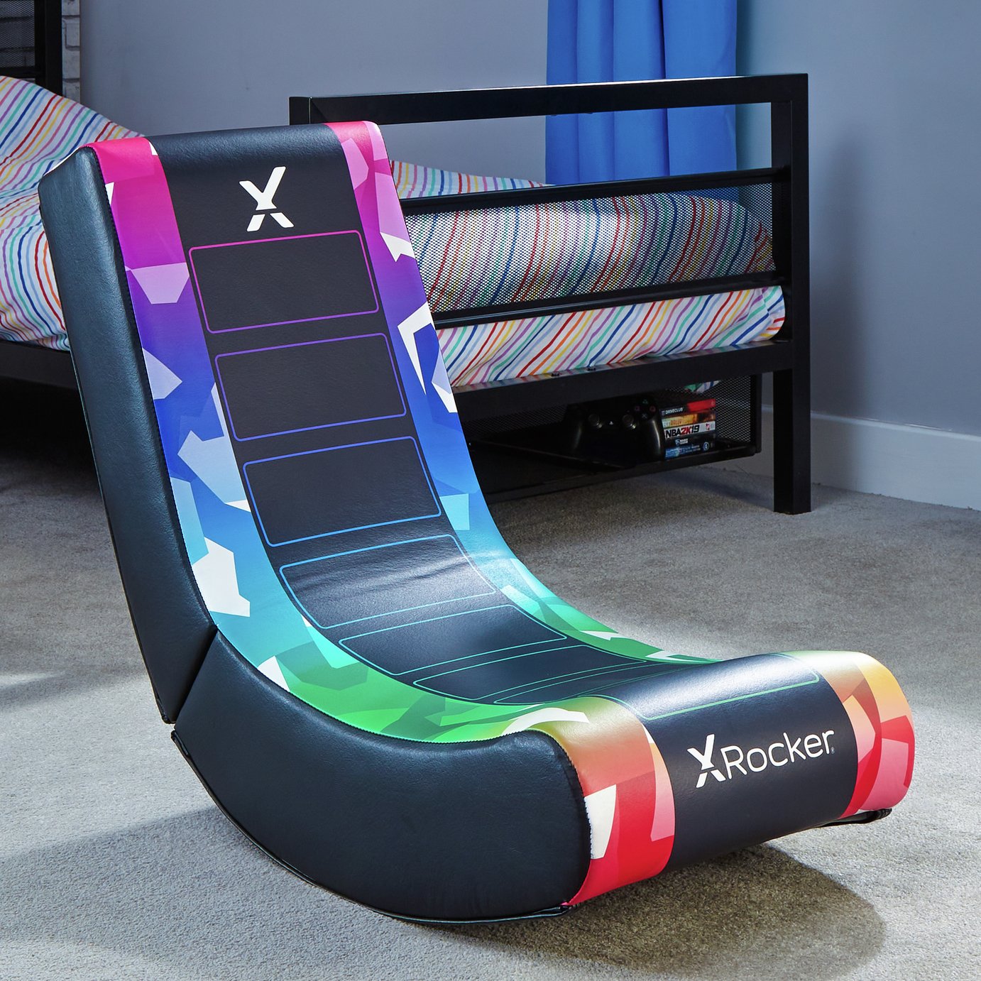 X Rocker Video Rocker Junior Gaming Chair - Neo Camo