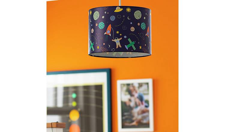 Habitat Kids Glow-in-the-Dark Space Drum Lampshade - 25cm