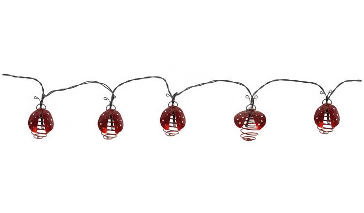 Garden by Sainsbury's Ladybird Solar String Lights Solar lights | Argos