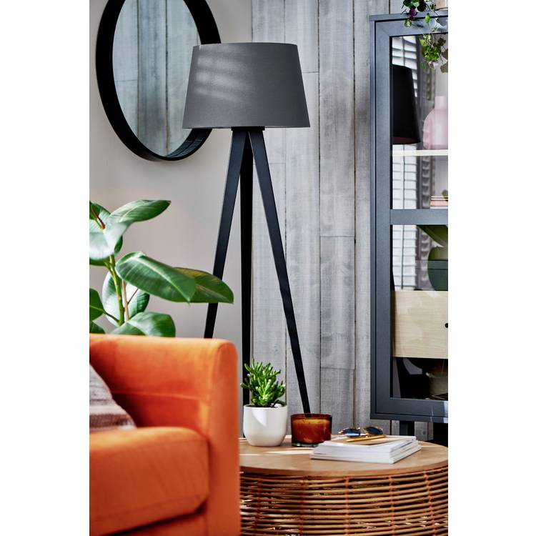 Habitat Grey Textured Easy Fit Tapered Lampshade - 40cm 0