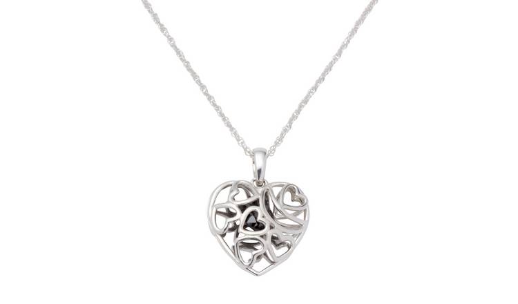 Hot Diamonds Small Heart Filigree Locket Pendant Necklace, Silver at John  Lewis & Partners