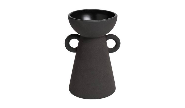 Buy Habitat Large Ceramic Vase with Handles Black Vases Argos