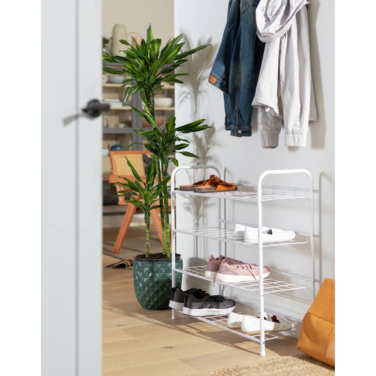 Argos Home Jorn 4 Tier Shoe Rack - White 0
