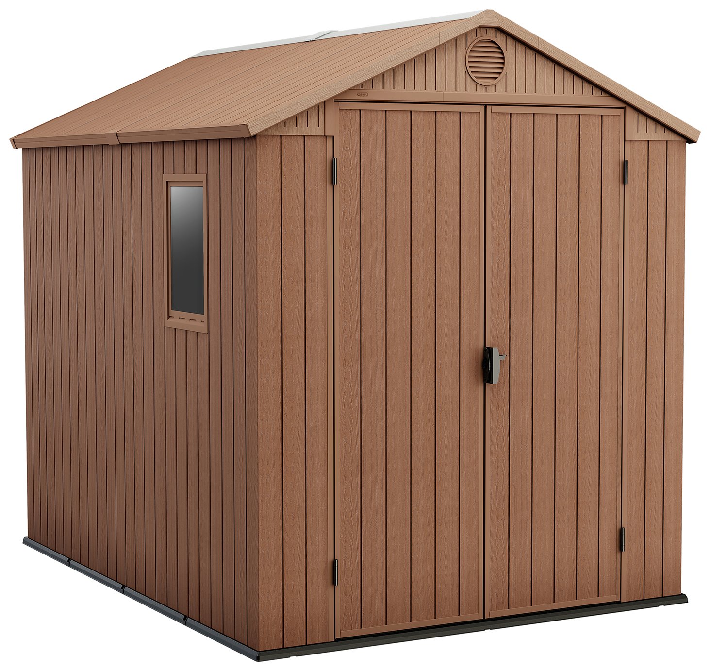 Keter Darwin Apex Outdoor Garden Storage Shed 6 x 8ft -Brown