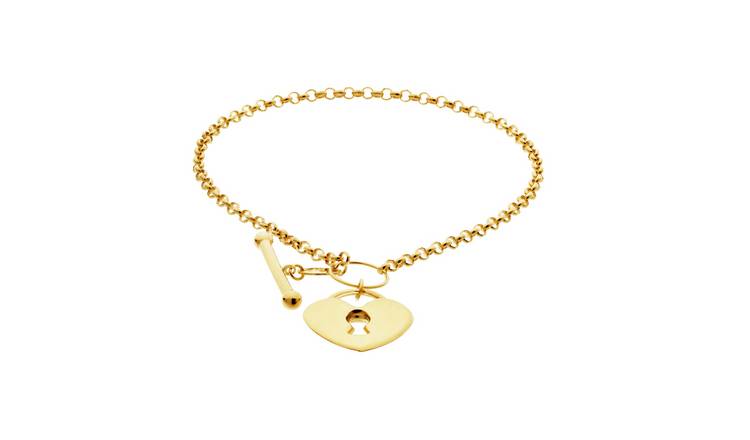 Gold t bar necklace on sale argos