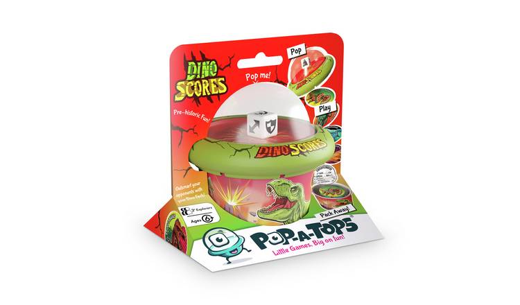 Pop A Tops Dino Scores Family Travel Game