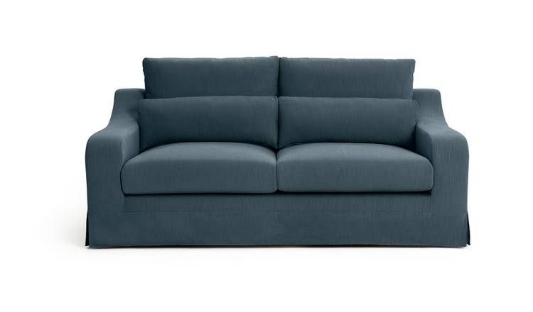 Habitat Odin 2 Seater Fabric Sofa - Indigo Blue