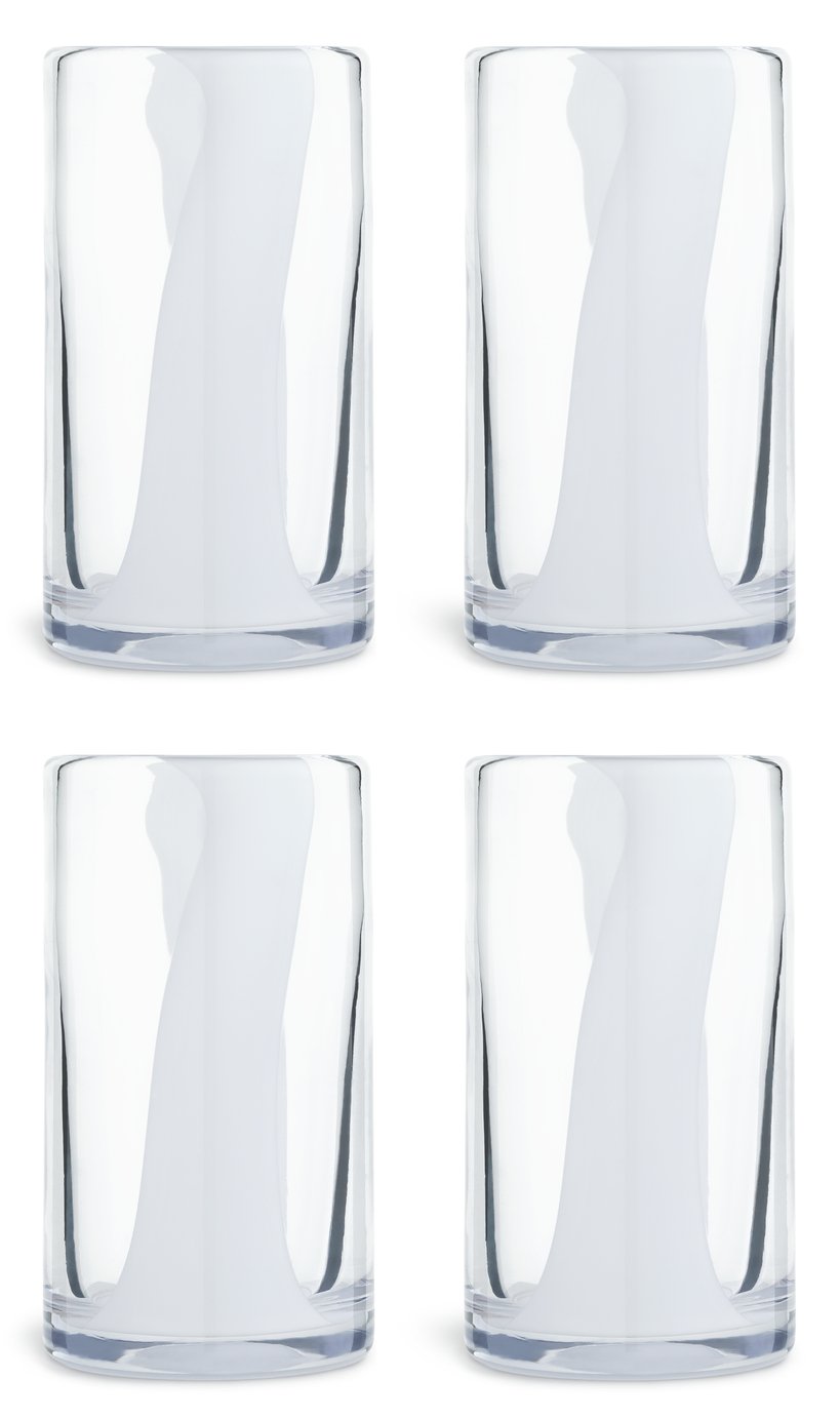 Habitat Art Glass Set of 4 Hi Ball Glasses