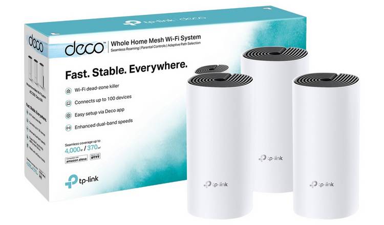 Buy TP-Link Deco M4 AC1200 Whole Home Mesh Wi-Fi System – 3 Pack, Wireless  routers