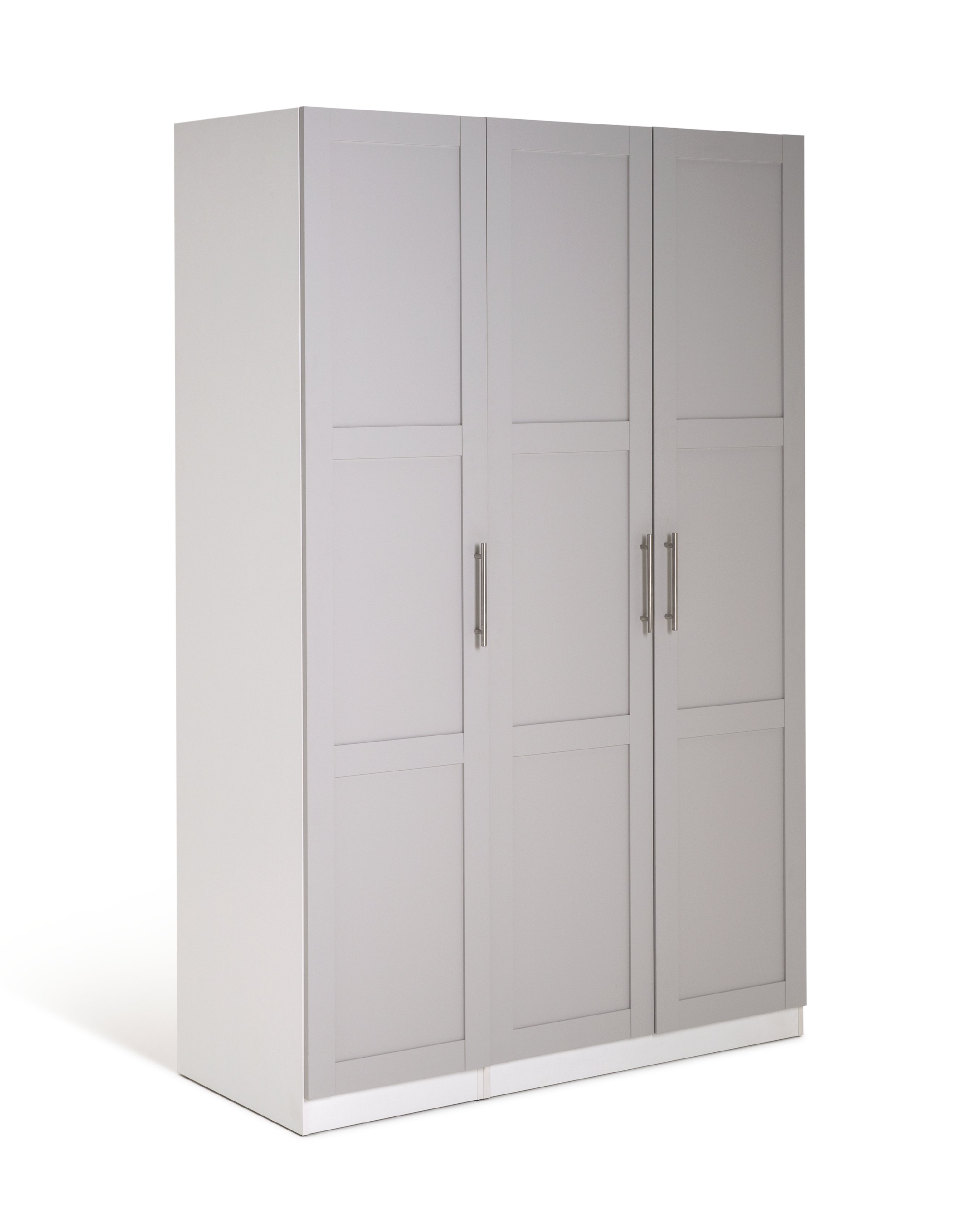 Habitat Munich Panelled 3 Door Wardrobe - Grey