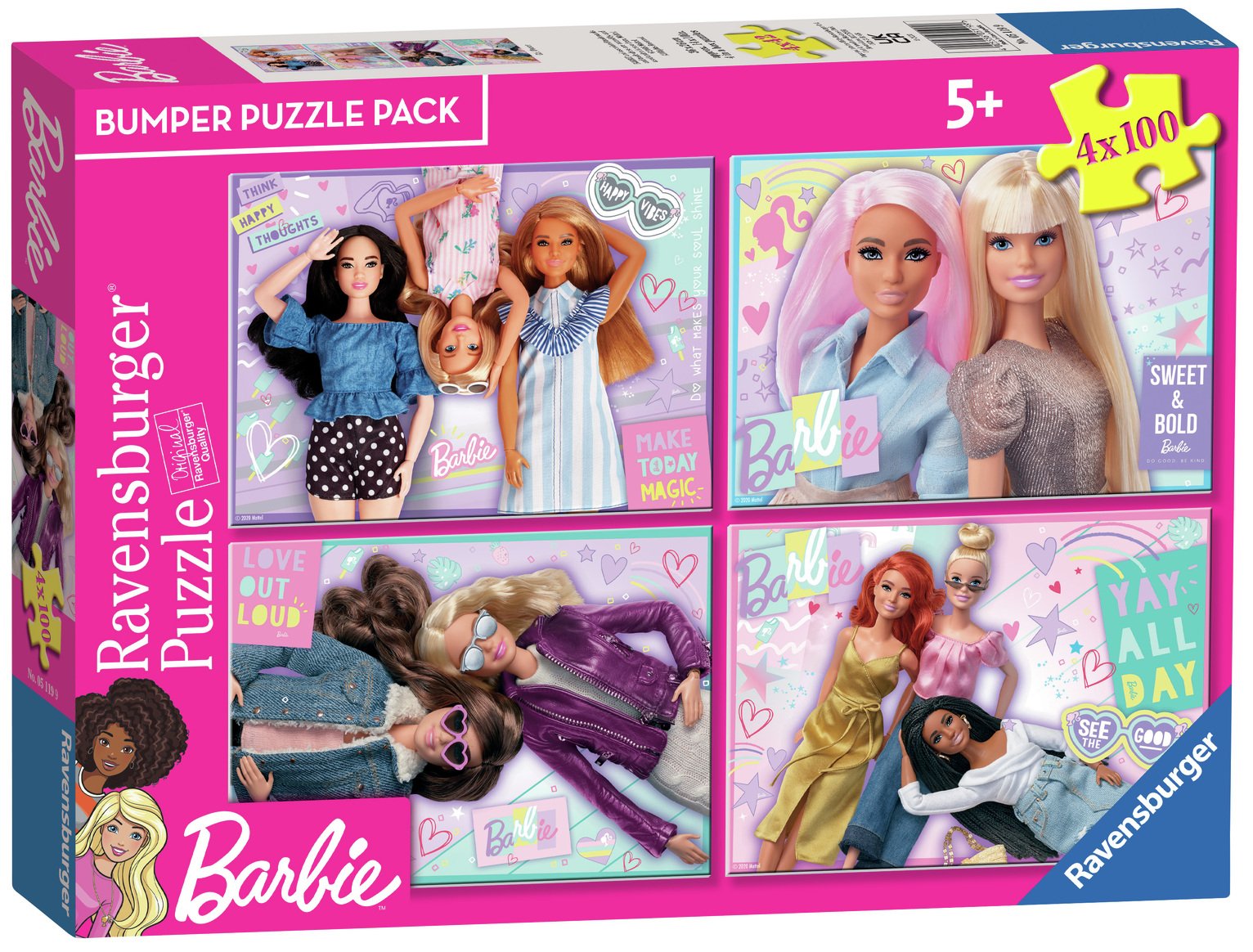 Barbie 4 X 100 Piece Bumper Pack Jigsaw Puzzle