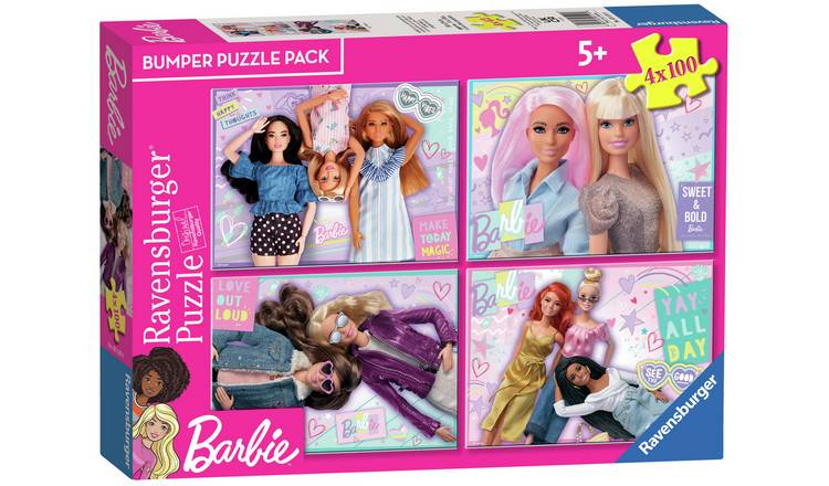 Barbie 4 X 100 Piece Bumper Pack Jigsaw Puzzle