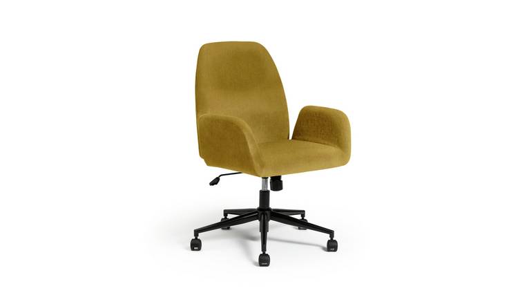 Habitat Clarice Fabric Office Chair - Mustard & Black
