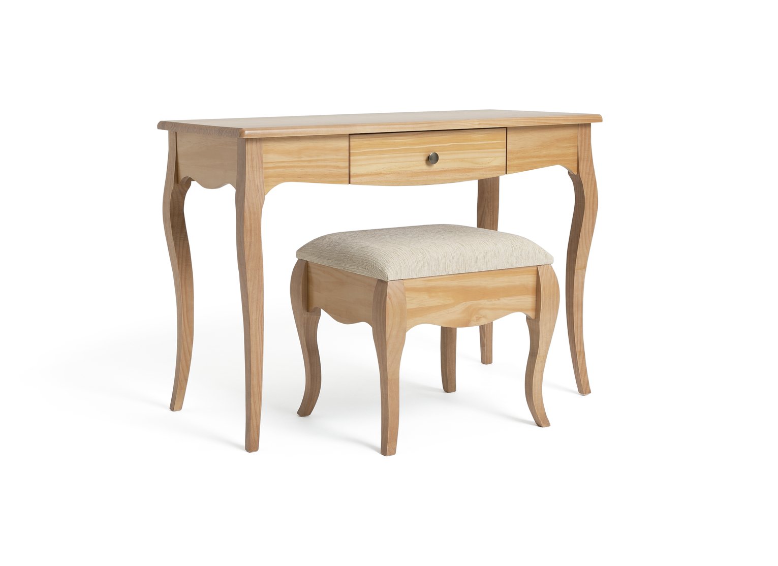 Habitat Margot 1 Drawer Dressing Table & Stool - Pine