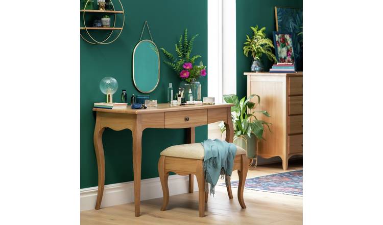 Buy Habitat Margot 1 Drawer Dressing Table Stool Pine