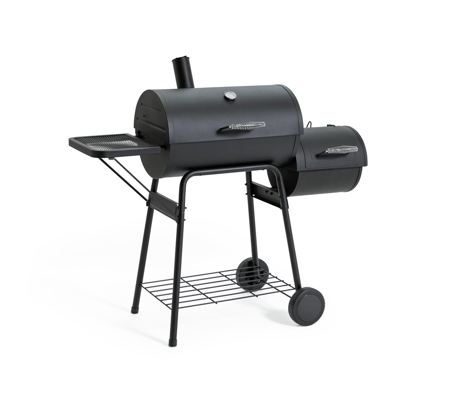 Barrel Charcoal BBQ with Smoker