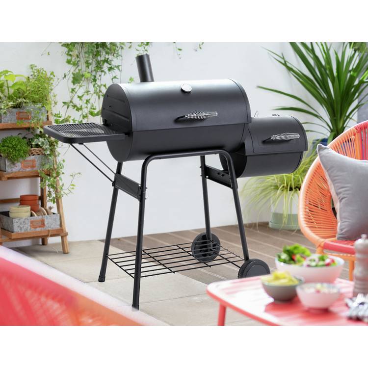 Argos Home Drum Charcoal BBQ with Smoker 0