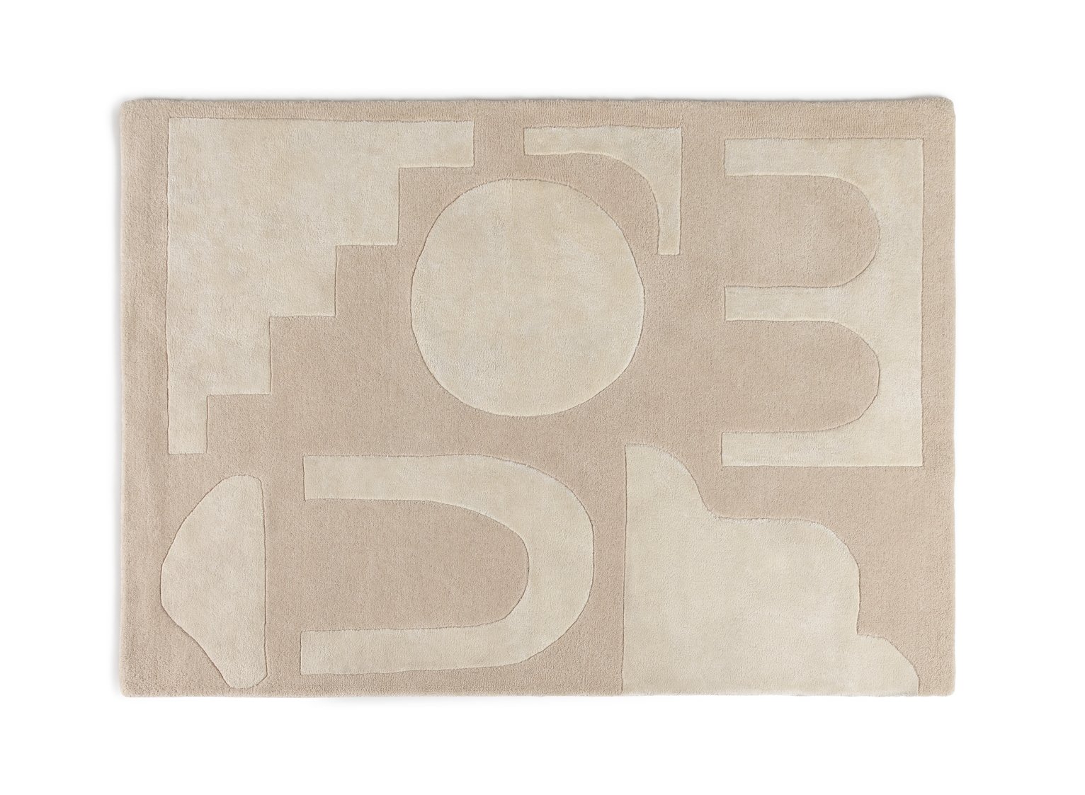 Habitat Tufted Wool Rug - Natural - 120x170cm