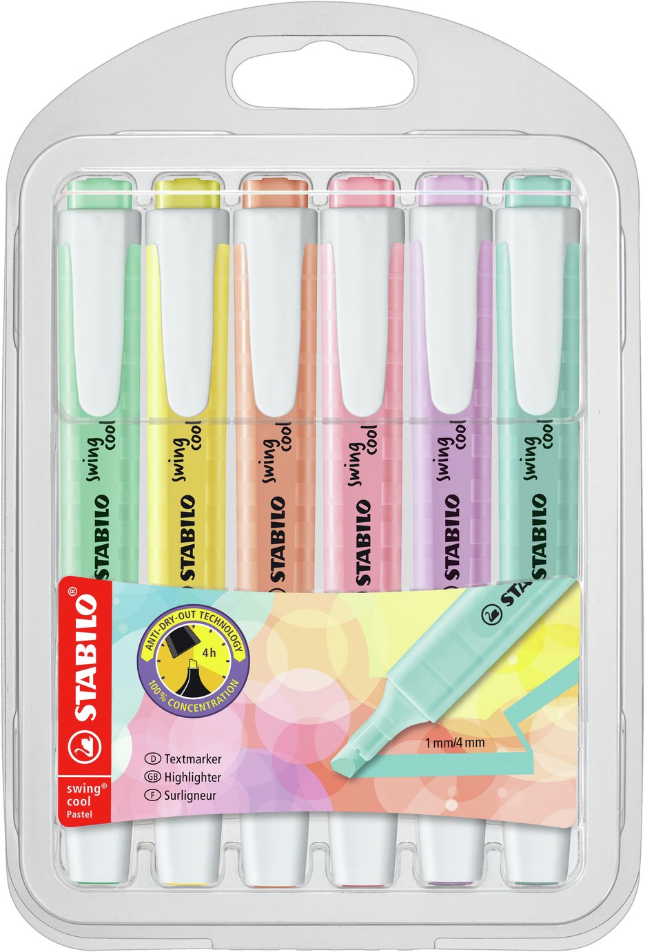 Stabilo Cool Pastel Highlighters - Pack Of 6