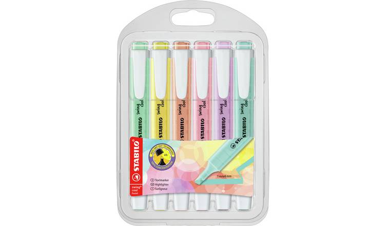 Stabilo Cool Pastel Highlighters - Pack Of 6