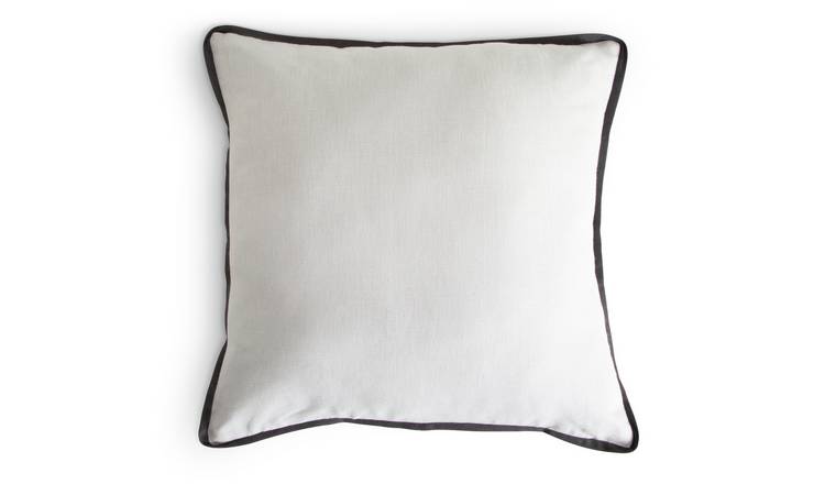 Habitat Linen Plain Cushion - Grey - 50x50cm