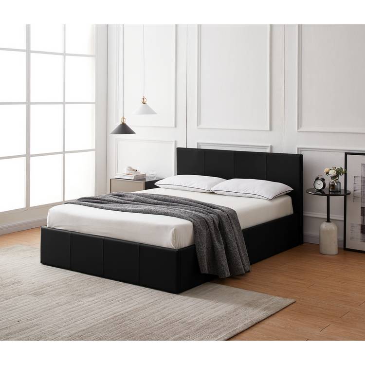 Argos Home Lavendon Small Double Side Open Ottoman Bed-Black 0