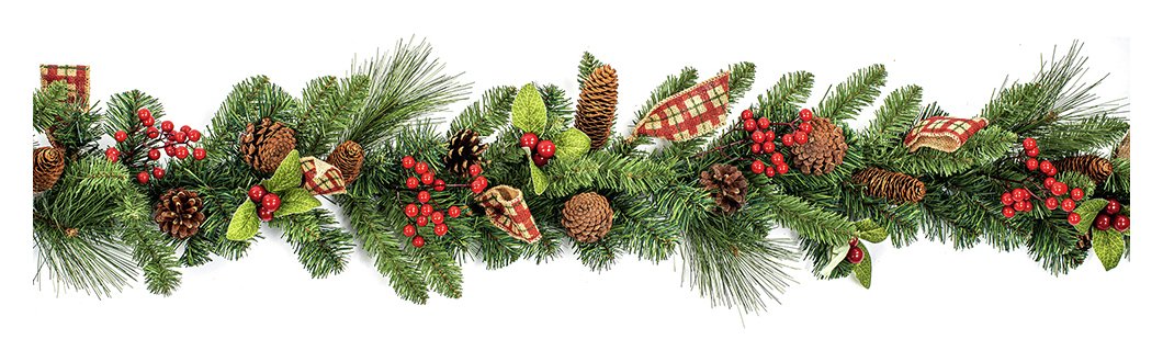 Premier Decorations Natural Berry Christmas Garland