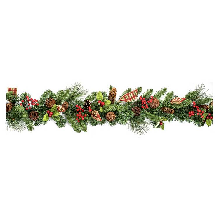 Premier Decorations Natural Berry Christmas Garland 0