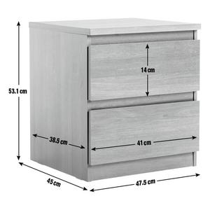 Buy Habitat Jenson 2 Drawer Bedside Table Black Brown Bedside