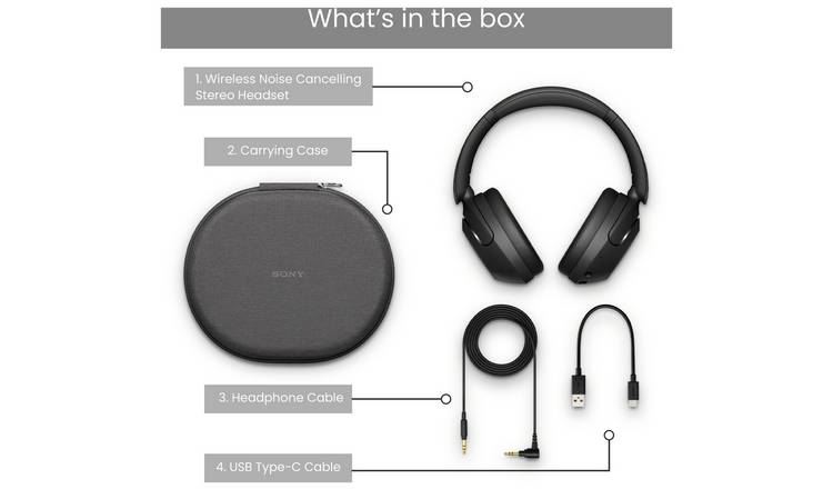 Sony WH XB910N Wireless Over-Ear Headphones - Black 8