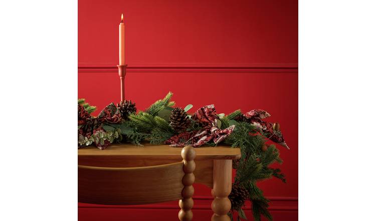 Habitat x Morris & Co. Printed Bows Botanical Christmas Garland