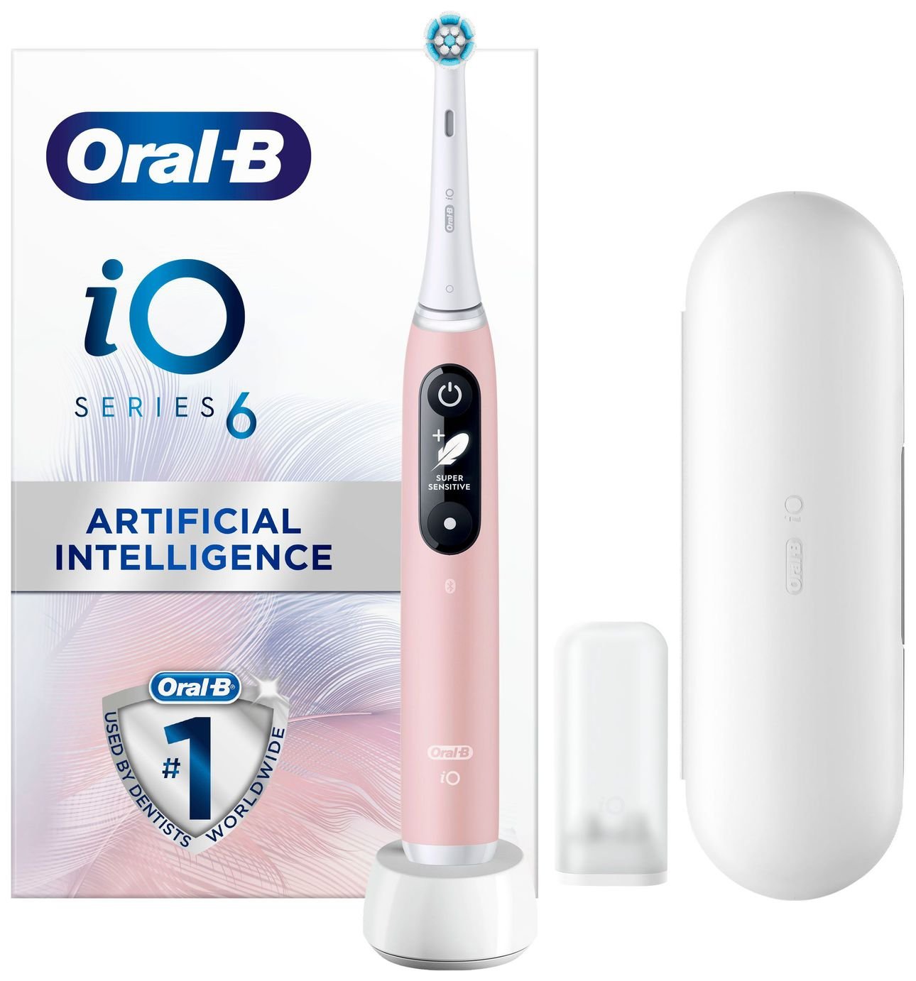 Oral-B iO Series 9 Electric Toothbrush with 4 Brush Heads, Rose