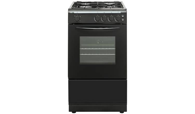 Bush AG56SBX 50cm Single Oven Gas Cooker - Black