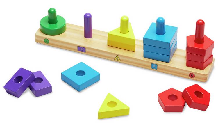 Wooden shape outlet sorter argos