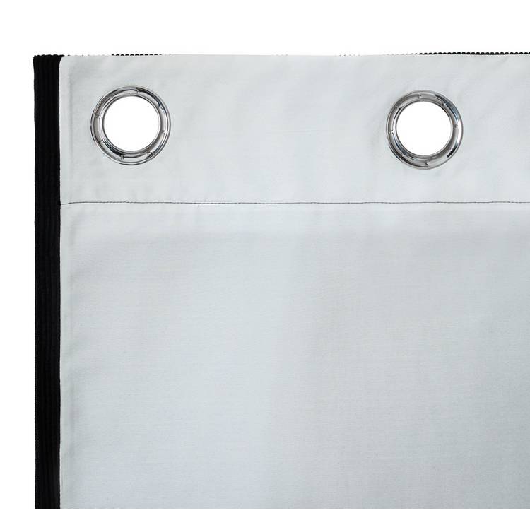 Habitat Cord striped Fully Lined Eyelet Curtains - Black 0