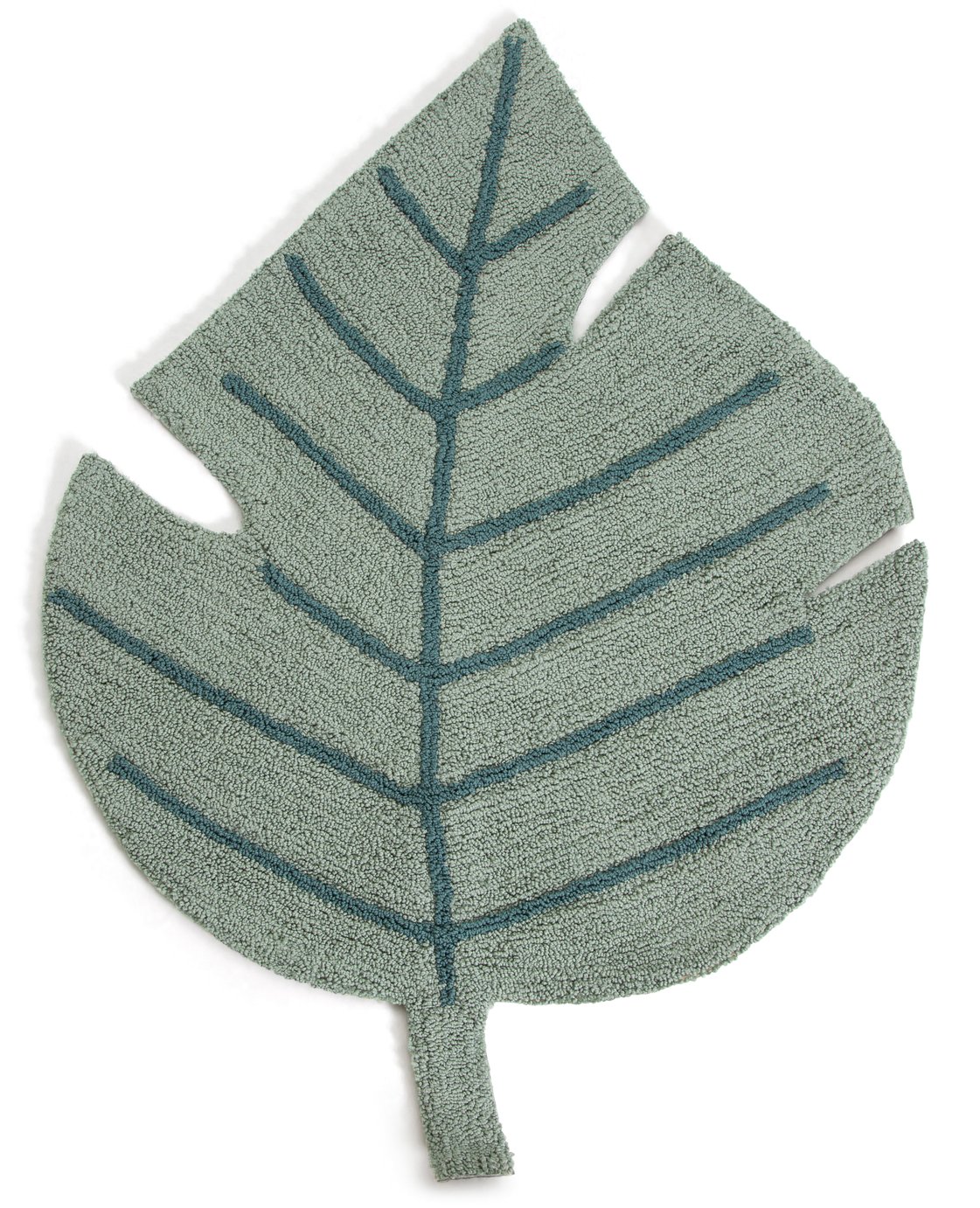 Habitat Kids Leaf Shaped Rug - Green - 80x110cm
