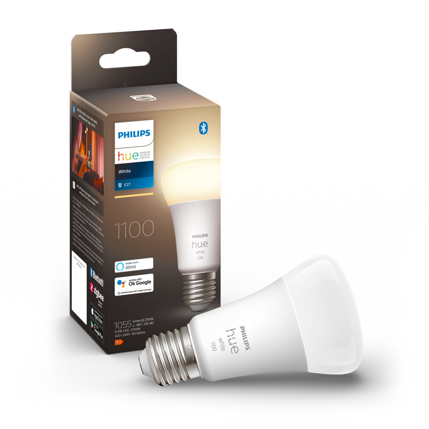 Philips Hue E27 White Smart Bulb With Bluetooth