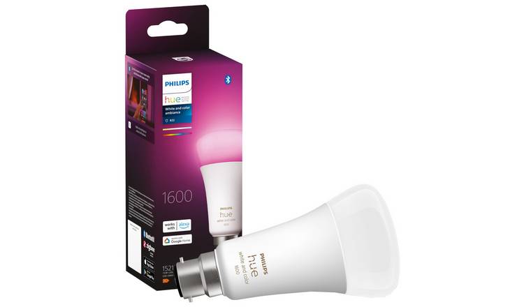 Philips Hue B22 Colour Smart Bulb With Bluetooth
