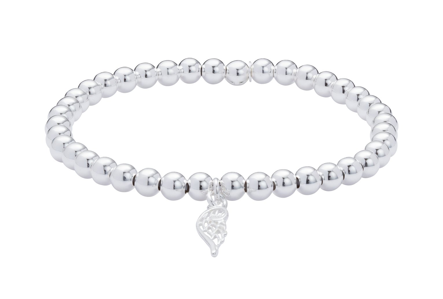 Revere Sterling Silver Stretchable Wing Beaded Bracelet 