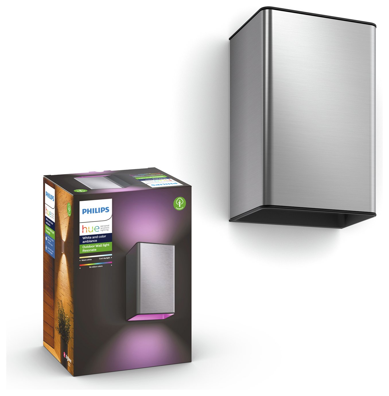 Philips Hue Resonate Smart Outdoor Wall Light - Silver