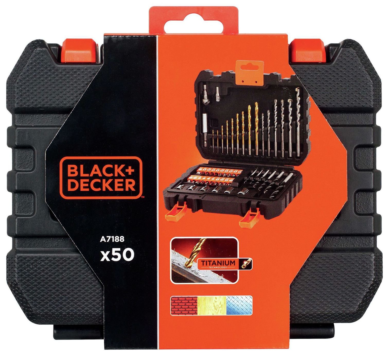 Black   Decker 50 Piece Drill, Screw and Socket Set