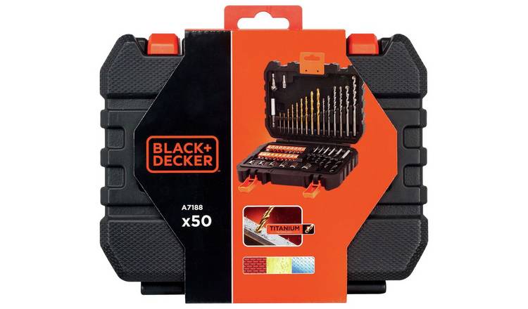 Black + Decker 50 Piece Drill, Screw and Socket Set