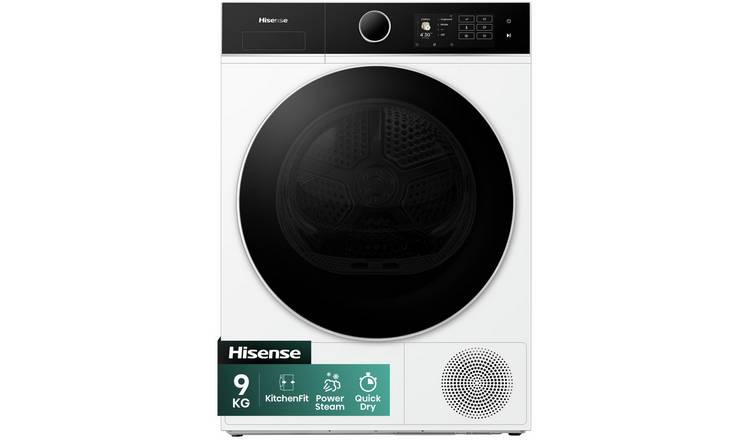 Hisense KitchenFit DH5I904BWBC 9KG Heat Pump Tumble Dryer - White