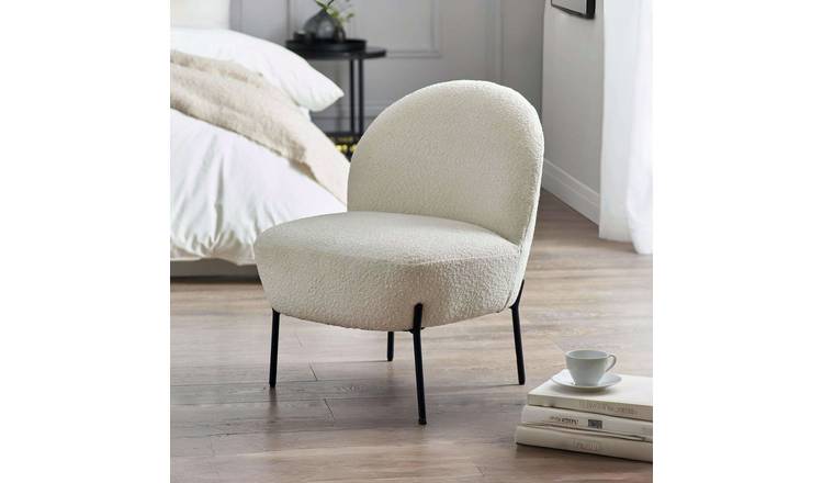 Julian Bowen Lulu Boucle Accent Chair - Ivory