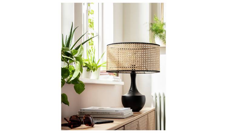 Argos on sale rattan lamp