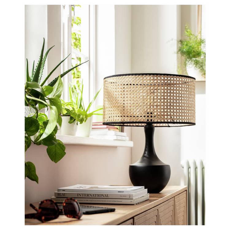 Habitat Ashi Natural Rattan Easy Fit Drum Lampshade - 40cm 0