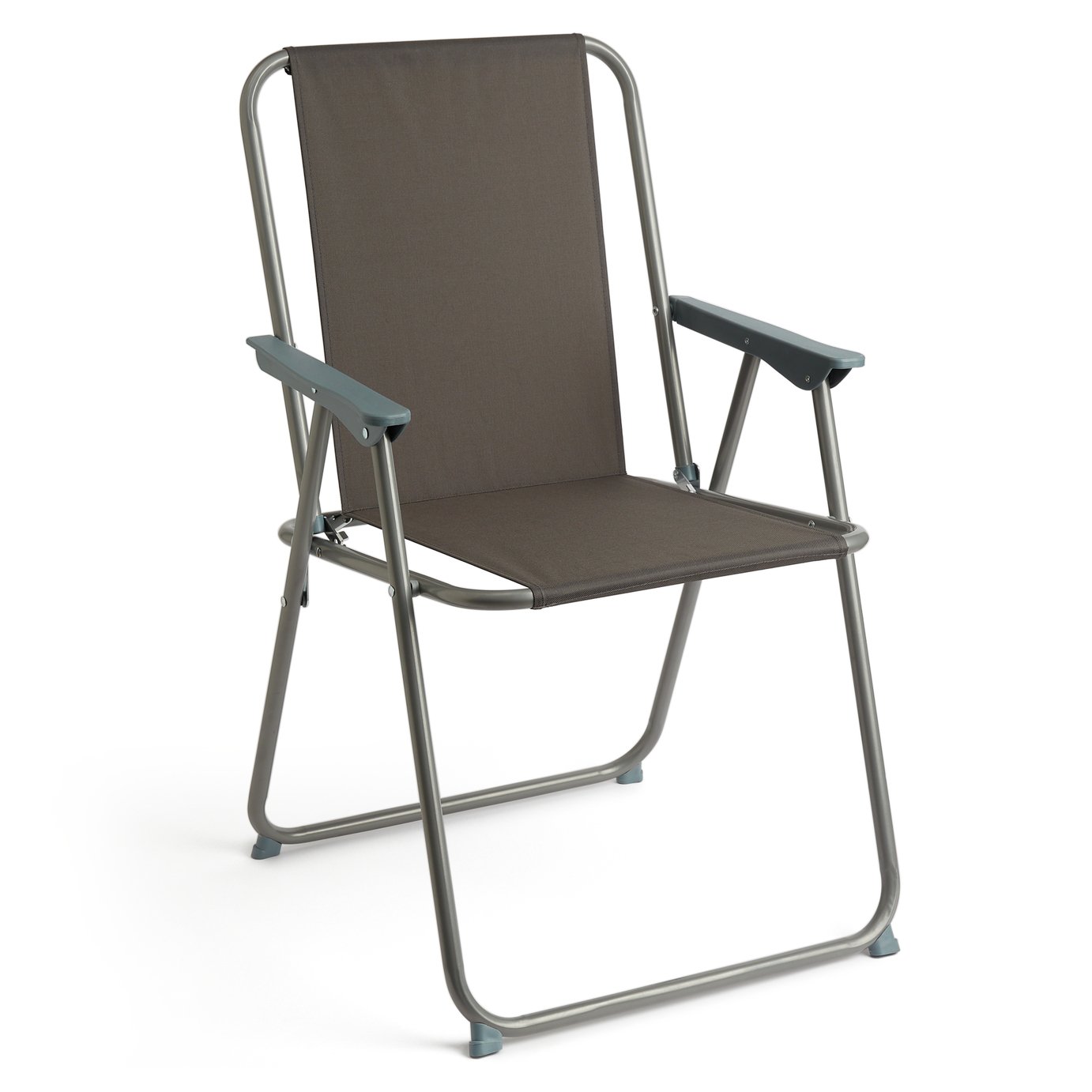 Habitat Folding Metal Garden Chair - Charcoal