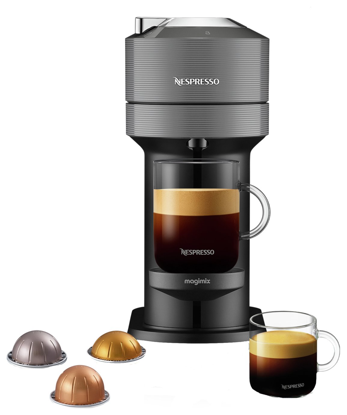 Nespresso Vertuo Next Pod Coffee Machine by Magimix - Grey