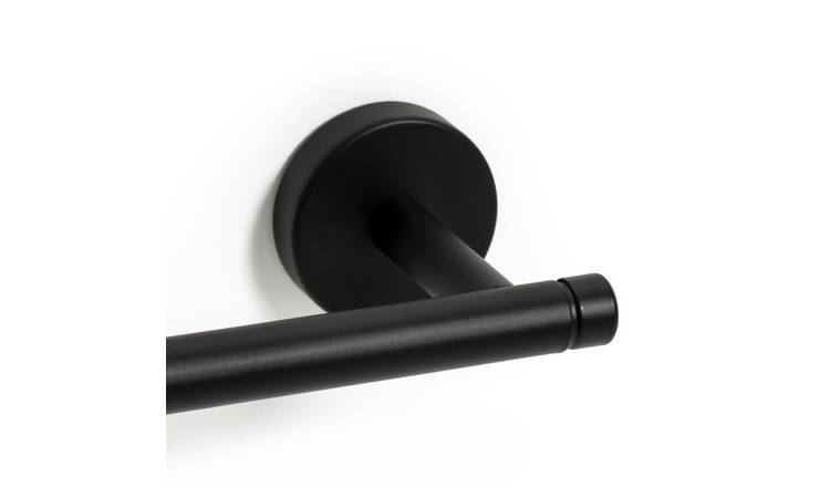 Buy Habitat Wall Mounted Towel Ring - Matt Black, Towel rails and rings