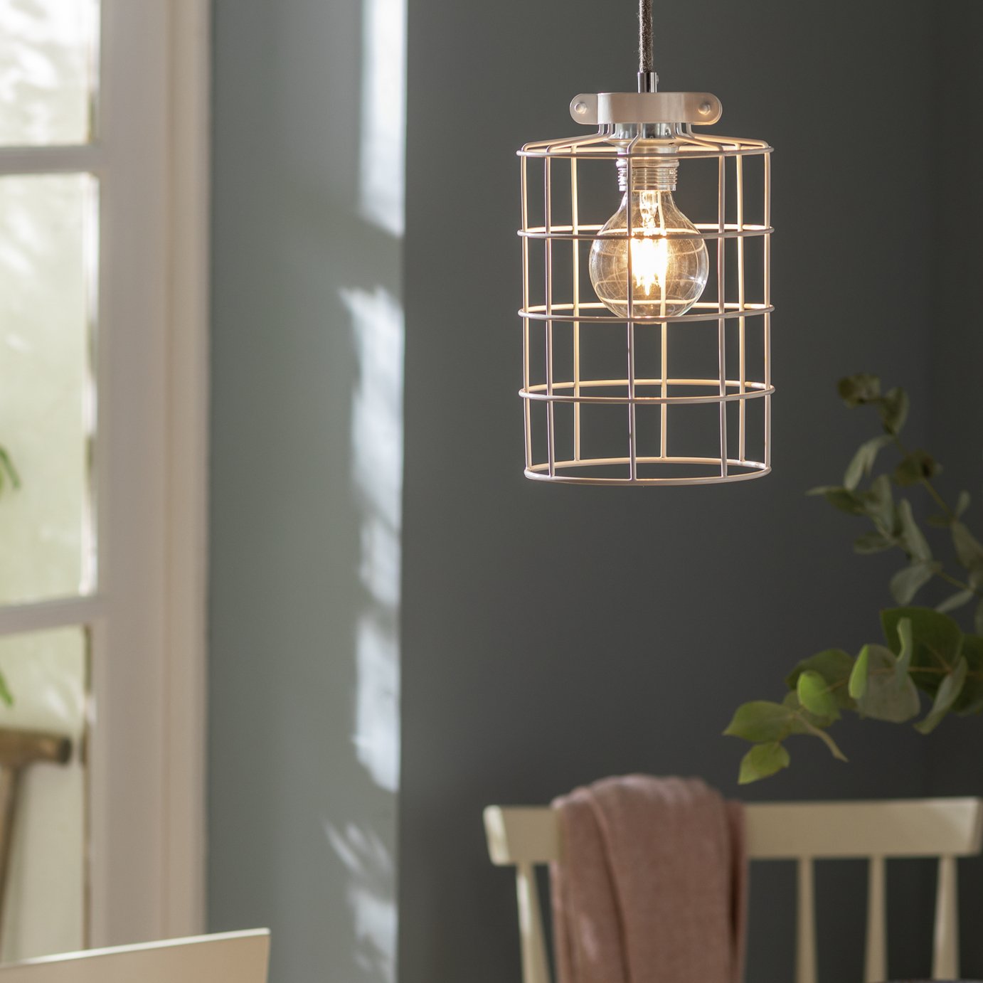 Habitat Cepheus Small Wire Shade - White